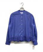 CYAN TOKYOシアン トーキョー）の古着「CYAN TOKYO ヘムフリルシャツ」｜ブルー