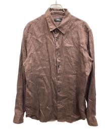 theory（セオリー）の古着「Relaxed Linen Irving Shirt A」｜ブラウン