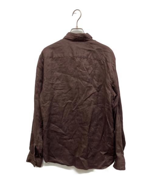 theory（セオリー）theory (セオリー) Relaxed Linen Irving Shirt A ブラウン サイズ:Sの古着・服飾アイテム