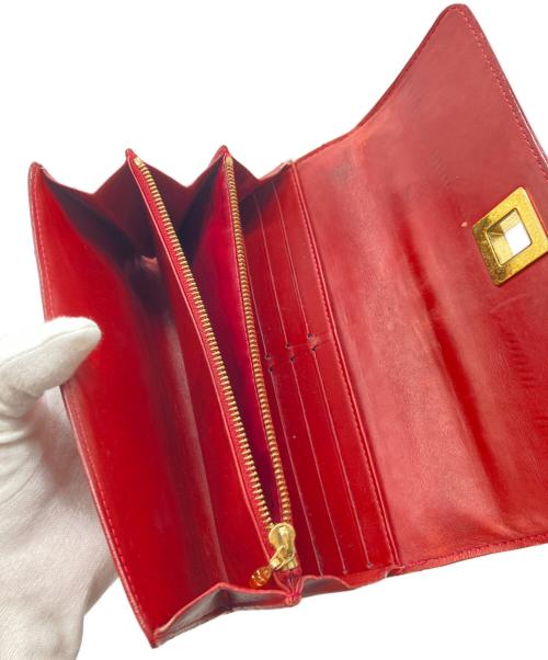 LOUIS VUITTON（ルイ ヴィトン）LOUIS VUITTON (ルイ ヴィトン) モノグラムヴェルニ ポルトフォイユ・サラヌー レッドの古着・服飾アイテム