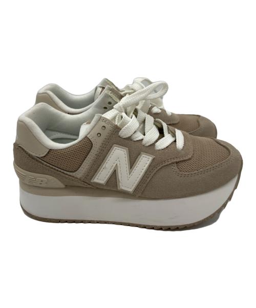 NEW BALANCE（ニューバランス）NEW BALANCE (ニューバランス) WL574ZSM LIGHT BROWN ベージュ サイズ:23.5cmの古着・服飾アイテム