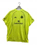 BALENCIAGAバレンシアガ）の古着「PARIS SOCCER オーバーサイズ Tシャツ」｜グリーン