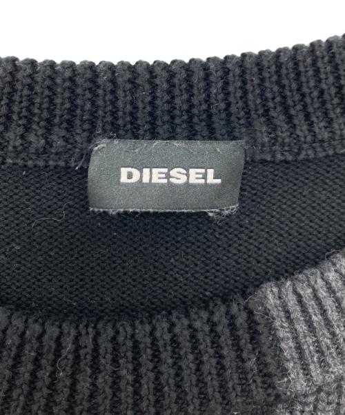 DIESEL（ディーゼル）DIESEL (ディーゼル) K-HALF KNIT ブラック サイズ:Mの古着・服飾アイテム