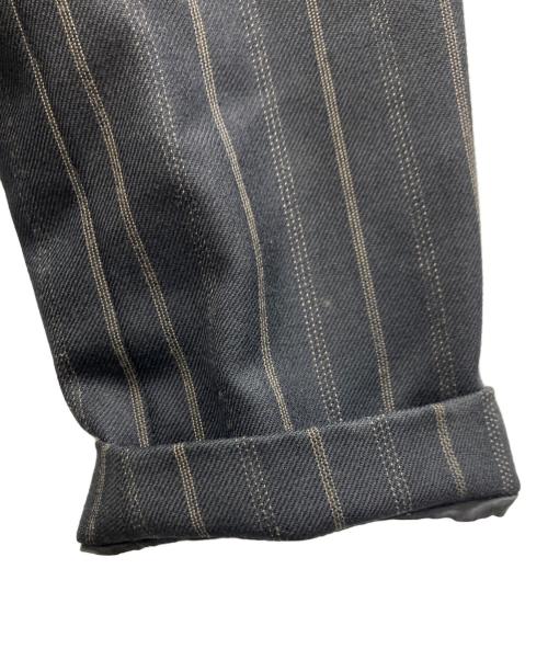 RALPH LAUREN（ラルフローレン）RALPH LAUREN (ラルフローレン) ストライプダブルジャケット ブラック サイズ:7号の古着・服飾アイテム