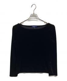 BURBERRY BLUE LABEL（バーバリー ブルー レーベル）の古着「ベロアカットソー」｜ブラック