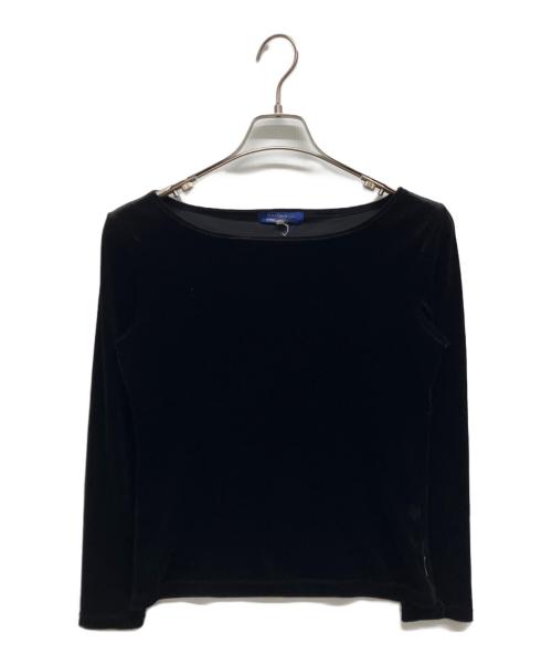 BURBERRY BLUE LABEL（バーバリー ブルー レーベル）BURBERRY BLUE LABEL (バーバリー ブルー レーベル) ベロアカットソー ブラック サイズ:Mの古着・服飾アイテム