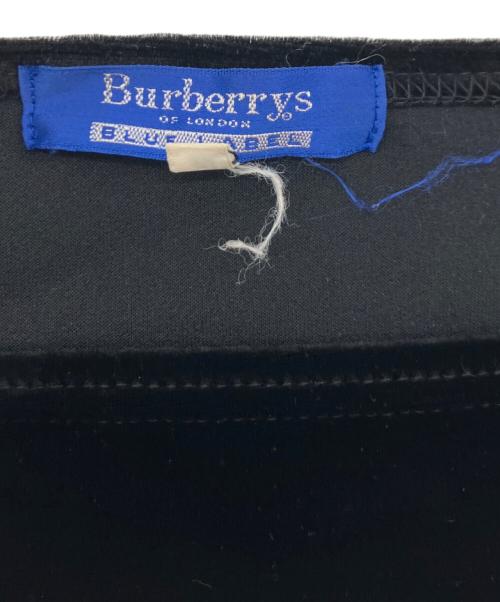 BURBERRY BLUE LABEL（バーバリー ブルー レーベル）BURBERRY BLUE LABEL (バーバリー ブルー レーベル) ベロアカットソー ブラック サイズ:Mの古着・服飾アイテム