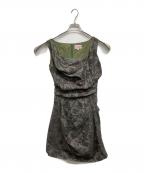 Vivienne Westwood RED LABELヴィヴィアンウエストウッドレッドレーベル）の古着「ジャガード変形ノースリーブワンピース」｜グリーン