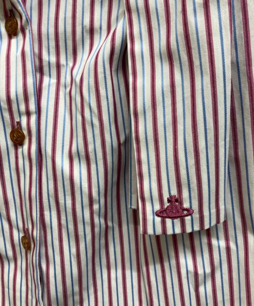 Vivienne Westwood RED LABEL（ヴィヴィアンウエストウッドレッドレーベル）Vivienne Westwood RED LABEL (ヴィヴィアンウエストウッドレッドレーベル) ストライプボウタイシャツ マルチカラー サイズ:2の古着・服飾アイテム