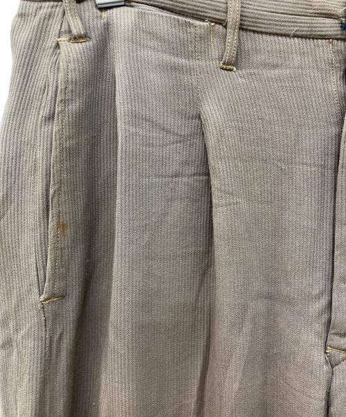 -（-）- (-) ヴィンテージコットンピケスラックス ベージュ サイズ:記載なしの古着・服飾アイテム