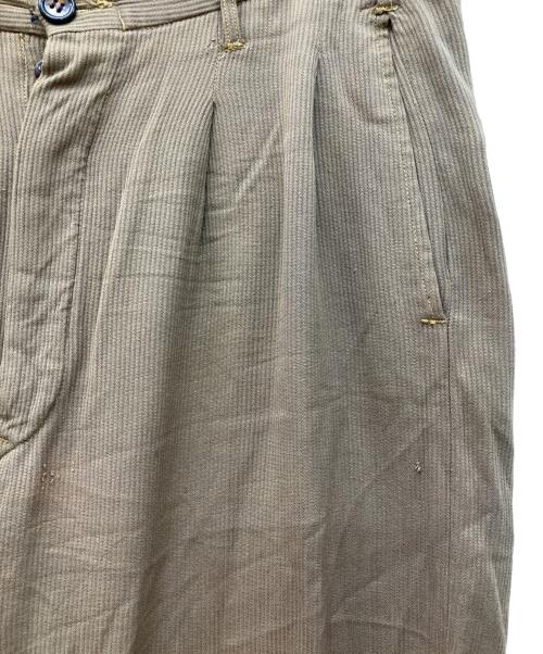 -（-）- (-) ヴィンテージコットンピケスラックス ベージュ サイズ:記載なしの古着・服飾アイテム