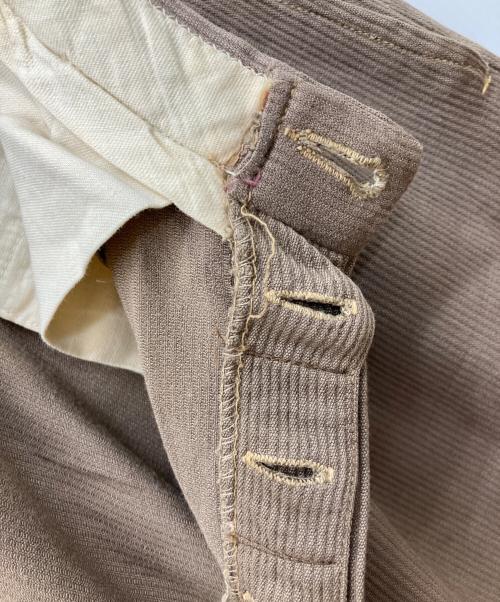 -（-）- (-) ヴィンテージコットンピケスラックス ベージュ サイズ:記載なしの古着・服飾アイテム