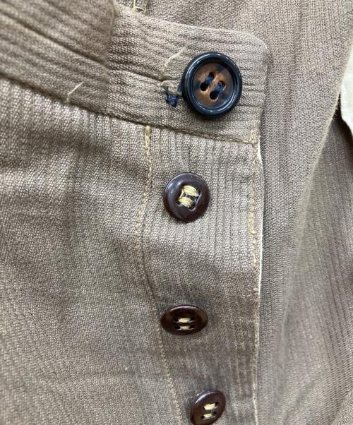 -（-）- (-) ヴィンテージコットンピケスラックス ベージュ サイズ:記載なしの古着・服飾アイテム
