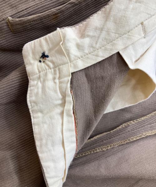 -（-）- (-) ヴィンテージコットンピケスラックス ベージュ サイズ:記載なしの古着・服飾アイテム