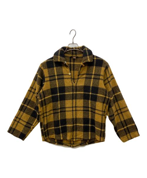 WOOLRICH（ウールリッチ）WOOLRICH (ウールリッチ) 50'sウールプルオーバーシャツ イエロー サイズ:Ｍの古着・服飾アイテム