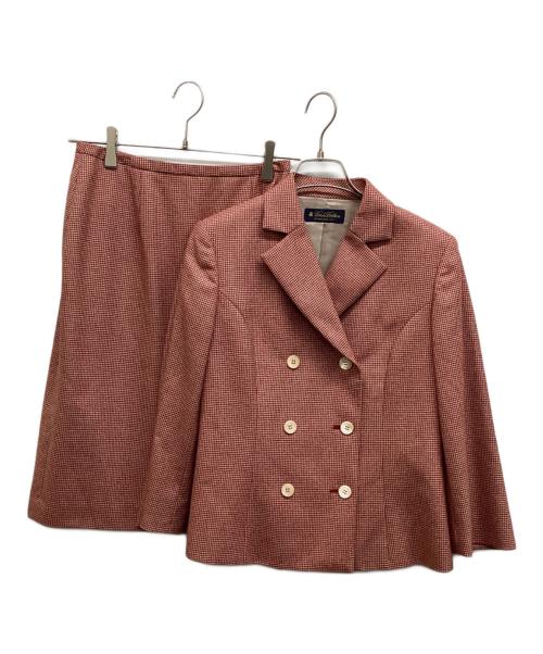 BROOKS BROTHERS（ブルックスブラザーズ）BROOKS BROTHERS (ブルックスブラザーズ) 千鳥格子ダブルセットアップ レッドの古着・服飾アイテム