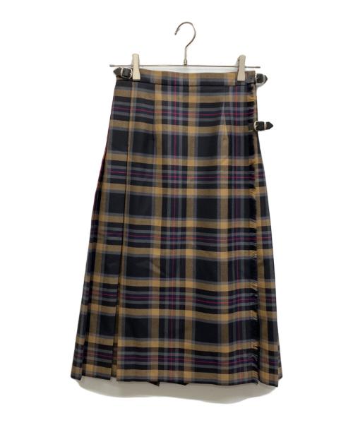 O'NEIL OF DUBLIN（オニールオブダブリン）O'NEIL OF DUBLIN (オニールオブダブリン) チェックキルトスカート ブラウン サイズ:SIZE M (US 6の古着・服飾アイテム