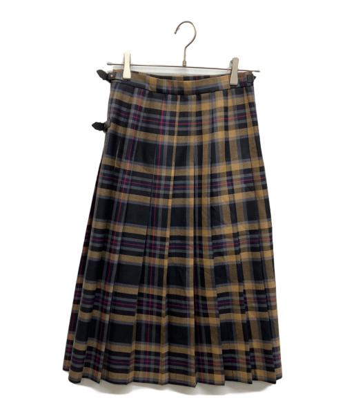 O'NEIL OF DUBLIN（オニールオブダブリン）O'NEIL OF DUBLIN (オニールオブダブリン) チェックキルトスカート ブラウン サイズ:SIZE M (US 6の古着・服飾アイテム
