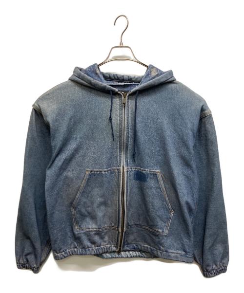 BEAMS（ビームス）BEAMS (ビームス) モック プリント フーディ インディゴ サイズ:Lの古着・服飾アイテム