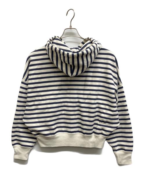 POLO RALPH LAUREN（ポロ・ラルフローレン）POLO RALPH LAUREN (ポロ・ラルフローレン) ボーダードルマンジップパーカー ネイビー×ホワイト サイズ:Mの古着・服飾アイテム