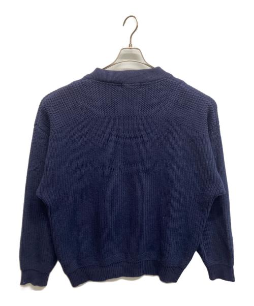 Eddie Bauer（エディーバウアー）Eddie Bauer (エディーバウアー) ヘンリーネックコットンニット ネイビー サイズ:XLの古着・服飾アイテム