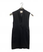 Ameriアメリ）の古着「WAVE COLLAR ANGULAR VEST」｜ブラック