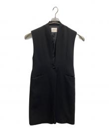 Ameri（アメリ）の古着「WAVE COLLAR ANGULAR VEST」｜ブラック