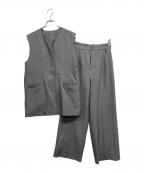 Ameriアメリ）の古着「OTONA MUSE LONG VEST WITH PANTS」｜グレー