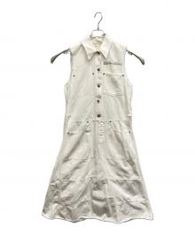MM6 Maison Margiela（エムエムシックスメゾンマルジェラ）の古着「デニムシャツワンピース」｜ホワイト