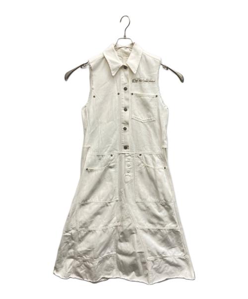 MM6 Maison Margiela（エムエムシックスメゾンマルジェラ）MM6 Maison Margiela (エムエムシックスメゾンマルジェラ) デニムシャツワンピース ホワイト サイズ:40の古着・服飾アイテム