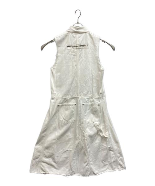 MM6 Maison Margiela（エムエムシックスメゾンマルジェラ）MM6 Maison Margiela (エムエムシックスメゾンマルジェラ) デニムシャツワンピース ホワイト サイズ:40の古着・服飾アイテム