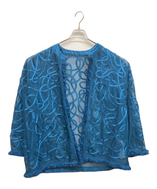 Ameri（アメリ）AMERI (アメリ) MEDI TAPE EMBROIDERY MESH JACKET ネイビー サイズ:Freeの古着・服飾アイテム