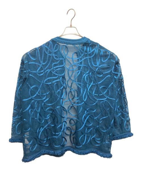 Ameri（アメリ）AMERI (アメリ) MEDI TAPE EMBROIDERY MESH JACKET ネイビー サイズ:Freeの古着・服飾アイテム