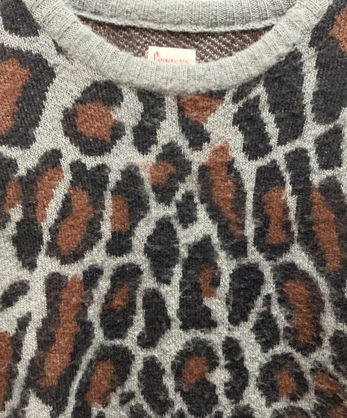 PENNEYS（ペニーズ）PENNEYS (ペニーズ) レオパードニット グレー サイズ:Lの古着・服飾アイテム