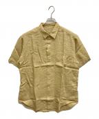 PAPASパパス）の古着「リネン半袖シャツ」｜ベージュ