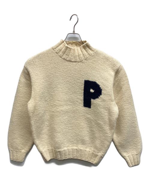 PAPAS（パパス）PAPAS (パパス) ワンポイントハンドニット ホワイト サイズ:不明の古着・服飾アイテム