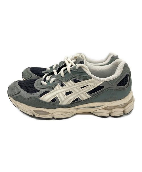 asics（アシックス）asics (アシックス) GEL-NYC グレー×アイボリー サイズ:25㎝の古着・服飾アイテム
