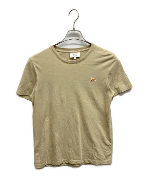 maison kitsune（メゾンキツネ）MAISON KITSUNE (メゾンキツネ) ベイビー フォックス レギュラー Tシャツ ベージュ サイズ:Sの古着・服飾アイテム