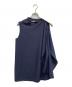 HARUNOBUMURATA（ハルノブ ムラタ）の古着「LEVI - WOOL ASYMMETRY DRAPED BLOUSE」｜ネイビー