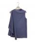HARUNOBUMURATA (ハルノブ ムラタ) LEVI - WOOL ASYMMETRY DRAPED BLOUSE ネイビー サイズ:36：17000円