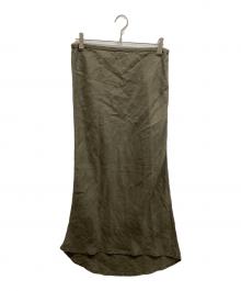 JAMES PERSE（ジェームスパース）の古着「LINEN SKIRT」｜オリーブ