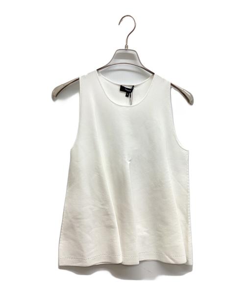 theory（セオリー）theory (セオリー) Aラインノースリーブサマーセーター Wooster Crepe Knit ホワイト サイズ:M 未使用品の古着・服飾アイテム