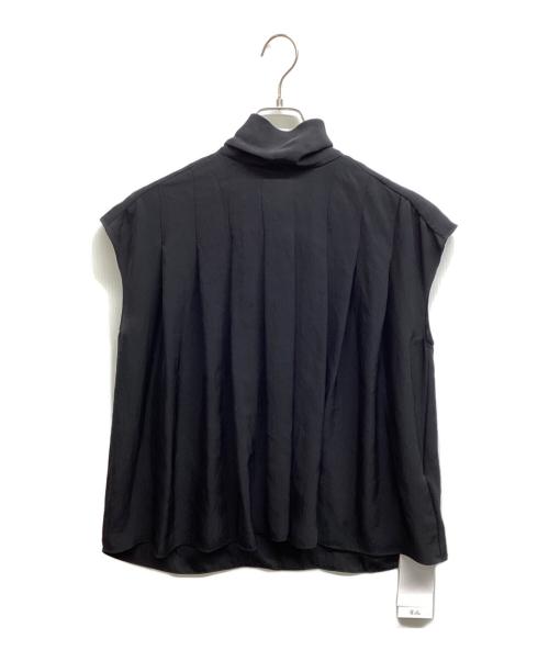 theory（セオリー）theory (セオリー) 2WAYタイネックショートスリーブブラウス Washed Twill ブラック サイズ:S 未使用品の古着・服飾アイテム