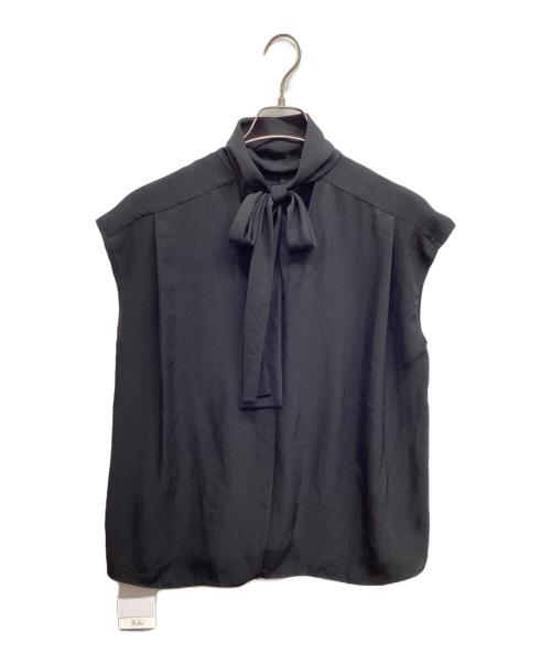 theory（セオリー）theory (セオリー) 2WAYタイネックショートスリーブブラウス Washed Twill ブラック サイズ:S 未使用品の古着・服飾アイテム