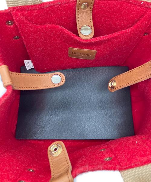 TREASURE TOPKAPI（トレジャートプカピ）TREASURE TOPKAPI (トレジャートプカピ) ウールハンドバッグ レッドの古着・服飾アイテム