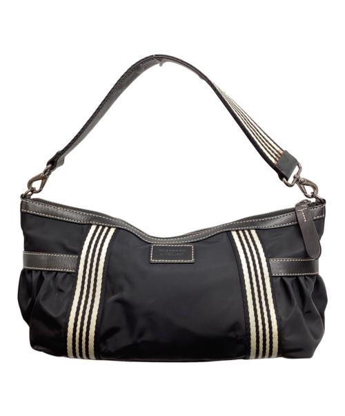 BURBERRY BLUE LABEL（バーバリー ブルー レーベル）BURBERRY BLUE LABEL (バーバリー ブルー レーベル) ナイロンワンショルダーバッグ ブラックの古着・服飾アイテム