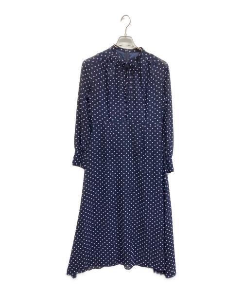 UNTITLED（アンタイトル）UNTITLED (アンタイトル) シャルマンドットワンピース【洗える】 ネイビー サイズ:1の古着・服飾アイテム