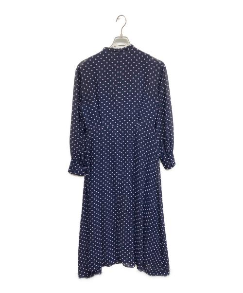 UNTITLED（アンタイトル）UNTITLED (アンタイトル) シャルマンドットワンピース【洗える】 ネイビー サイズ:1の古着・服飾アイテム