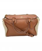 COACHコーチ）の古着「シアリング ミックス 2WAYバッグ」｜ブラウン