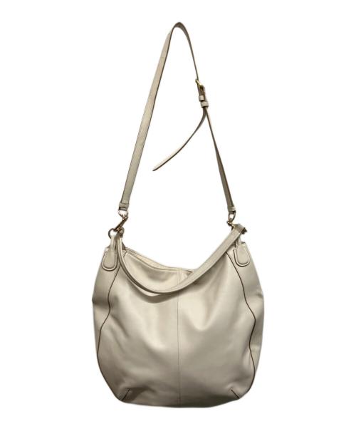 COACH（コーチ）COACH (コーチ) ターンロックサークルホーボーバッグ ホワイトの古着・服飾アイテム